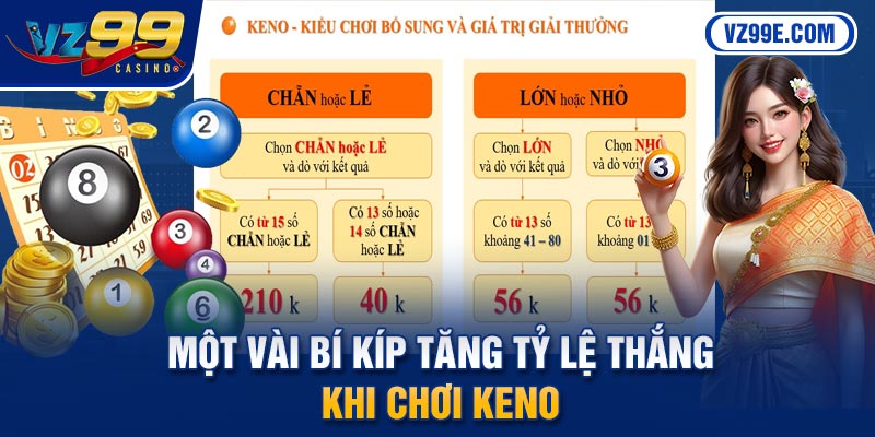 Một vài bí kíp tăng tỷ lệ thắng khi chơi Keno